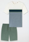 Short pyjamas striping khaki - Casual Nightwear