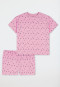 Schlafanzug kurz Palmen powder pink - Nightwear