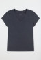 Shirt kurzarm tiefer V-Ausschnitt graphit - Mix+Relax