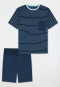 Schlafanzug kurz Streifen indigo - Nightwear