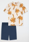 Short pyjamas palm trees cream - Nightwear