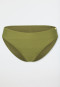 Slip bikini jersey rayures olive - Aqua