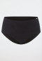 Bikini panty jersey recycled stripes black - aqua