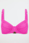 Bikini-Top mit Bügeln Jersey fuchsia - Aqua