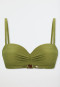 Bandeau-Bikini-Top mit Schale Jersey oliv - Aqua
