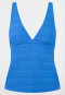 Tankini top jersey recycled stripes aquarium - Aqua