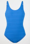 Swimsuit jersey recycled stripes aquarium - Aqua
