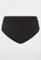 Bikini briefs retro jersey recycled stripes black - aqua