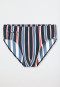 Swimming trunks with zipped pocket knitwear recycled stripes midnight blue - Aqua