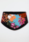 Bikinihose Jersey Blumen multicolor - Aqua