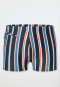 Swimming trunks with zipped pocket knitwear recycled stripes midnight blue - Aqua