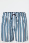 Swim trunks woven fabric recycled stripes atlantic blue - Aqua