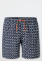 Swim trunks woven fabric recycled midnight blue patterned - Aqua