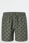 Swim trunks woven fabric recycled palm trees khaki - Aqua