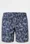 Swim trunks woven fabric recycled midnight blue sailboats - Aqua
