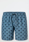 Pantaloncini da bagno in tessuto riciclato con palme blu atlantico - Aqua