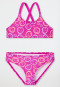 Bikini gebreide stof SPF40+ Smileys fuchsia - Aqua