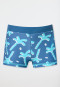 Swimming trunks recycled knitwear SPF40+ palm trees air - Aqua
