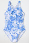 Swimsuit knitwear recycled SPF40+ school sports batik aquarium - Aqua