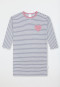Camicia da notte a manica lunga con cuore a righe blu denim - Nightwear per bambini
