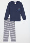 Pigiama lungo a righe blu scuro - Nightwear per bambini