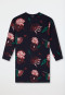 Sleep shirt long-sleeve interlock flowers midnight blue - Teens Nightwear