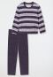 Pyjama lange frottee streepjes indigo - Casual Essentials