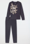 Lange pyjama bloemen grafiet - Comfort Interlock