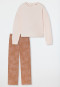 Schlafanzug lang Interlock champagner - Modern Nightwear