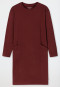 Nachthemd langarm Interlock wärmend burgund - Selected Premium Warming