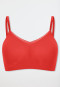 Bustier seamless herausnehmbare Pads Spitze chilli rot - Invisible Soft Lace