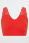 Bustier seamless herausnehmbare Pads Spitze chilli rot - Invisible Soft Lace