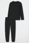 Pyjama long poignet noir - Modern Nightwear