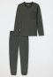 Long pyjamas with dark green cuffs - Modern Nightwear