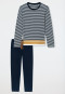 Long pyjamas striping midnight blue - Casual Nightwear
