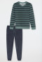 Long pyjamas terry towelling stripes mineral - Casual Nightwear