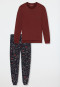Pyjamas long pyjamas cuffs space burgundy - Family