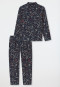 Pyjamas long flannel midnight blue print - X-Mas Family