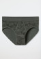 Sports briefs Interlock fly patterned dark green - Fine Interlock