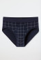 Sports briefs Fine Interlock fly patterned midnight blue - Fine Interlock