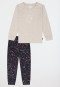Long pyjamas with beige mottled cuffs - Family