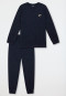 Pyjamas long cuffs heart midnight blue - Family