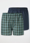 Boxershorts set van 2 stuks geweven effen geruit - Multipacks boxershorts