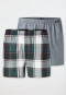 Boxershorts 2er-Pack Webware mehrfarbig gemustert - Boxershorts Multipacks