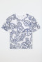 Shirt korte mouw statement print wit-blauw - SCHIESSER 150 Years