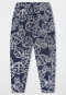 Hose lang Statement-Druck blau-weiß - SCHIESSER 150 Years