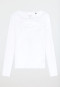 Langarmshirt Doppelripp Cutout weiß - SCHIESSER 150 Years