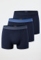 Shorts 3-pack Organic Cotton woven elastic waistband midnight blue - 95/5