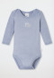 Body langarm Frottee blau - Baby