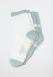 Women's Socks, 2-pack, Floral, Green/Cream - fashion